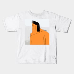 Abstract Human Figure Kids T-Shirt